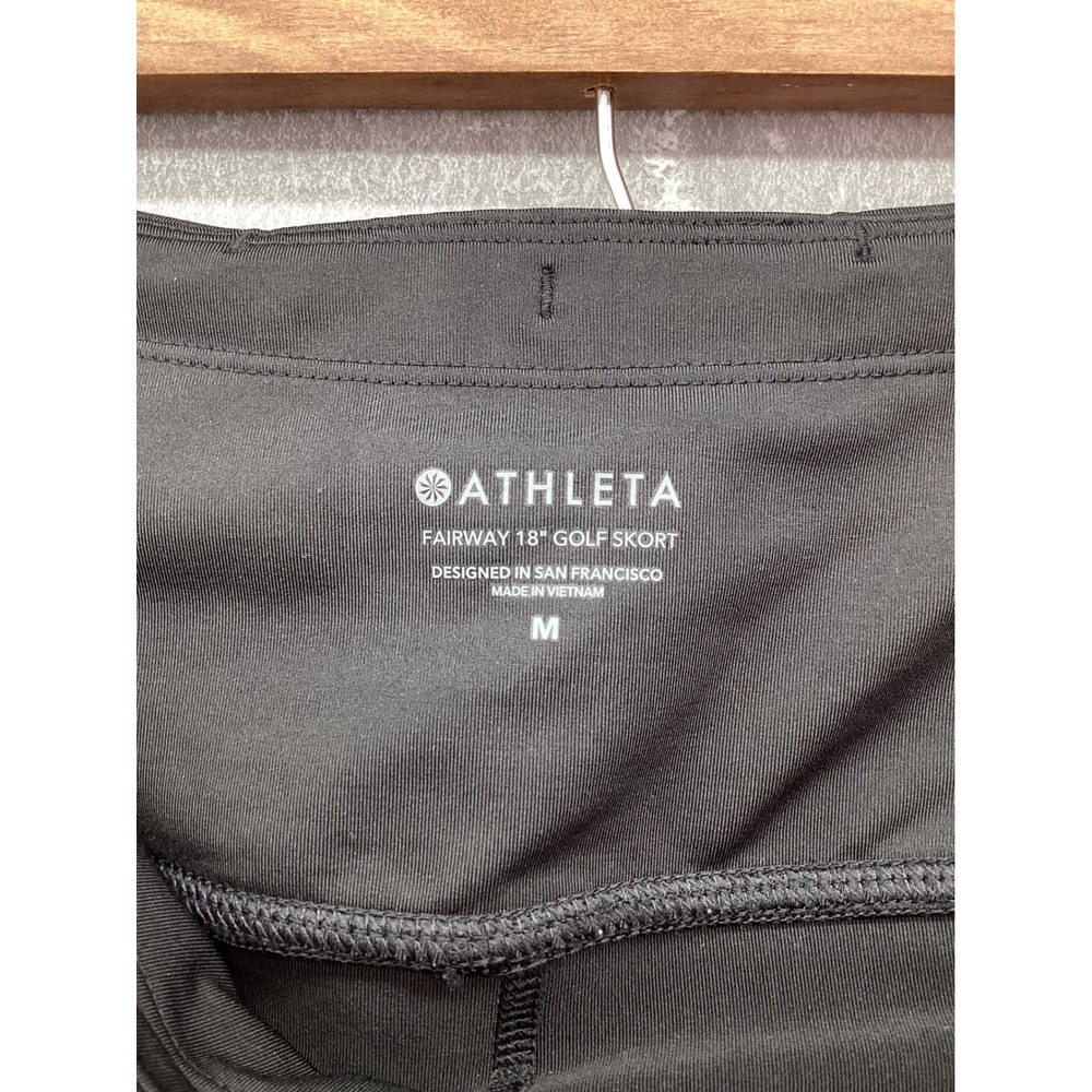 Athleta Fairway 18 Golf Skort Black Activewear Skirt Pockets Womens Size M - Picture 4 of 5